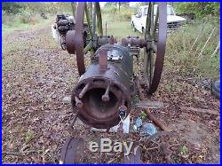 Large hit and miss engine parts bessemer yard art steam punk tractor heavy Penn