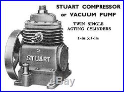 Live Steam Engine Stuart Compressor or Vacuum pump Factory Built Hit Miss