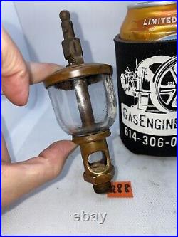 Lonergan Wine Glass Bottom Brass #325 Oiler Hit Miss Gas Engine Antique