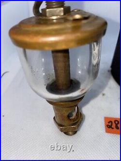 Lonergan Wine Glass Bottom Brass #325 Oiler Hit Miss Gas Engine Antique