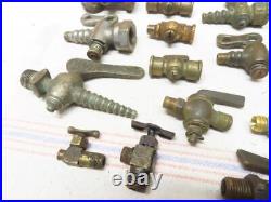 Lot of Antique Vintage Hit & Miss Gas Steam Engine Brass Valves Fittings