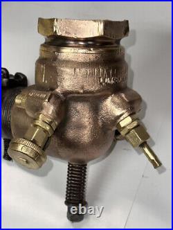 Lunkenheimer 1 1/2 Dual Fuel BRASS Carburetor Hit Miss Gas Engine Fuel Mixer