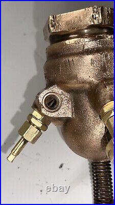 Lunkenheimer 1 1/2 Dual Fuel BRASS Carburetor Hit Miss Gas Engine Fuel Mixer