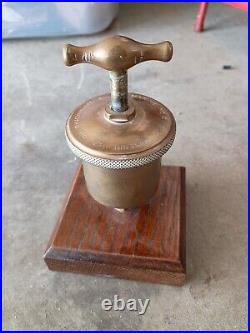 Lunkenheimer Marine N0. 2 Brass Grease Cup Oiler For Hit & Miss Engines