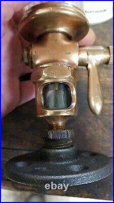 Lunkenheimer Mars No 2 Oiler Antique Brass Engine Lubricator Hit Miss Steam