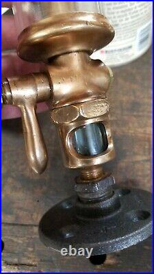 Lunkenheimer Mars No 2 Oiler Antique Brass Engine Lubricator Hit Miss Steam