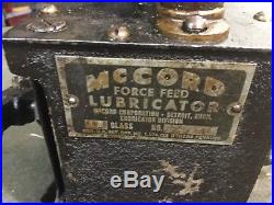McCord force feed lubricator hit and miss steam oilfield oil engine antique oile