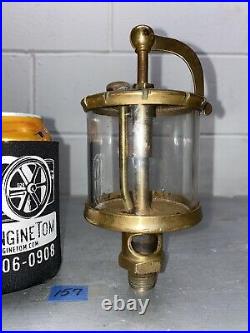 Michigan Lubricator Co. #X134 Brass Cylinder SWING TOP Oiler Hit Miss Gas Engine