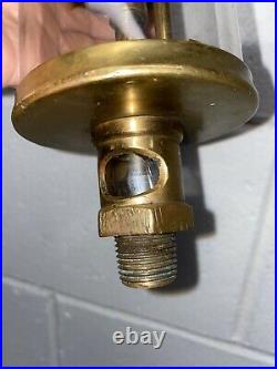Michigan Lubricator Co. #X134 Brass Cylinder SWING TOP Oiler Hit Miss Gas Engine