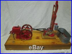 Model hit-miss gas engine with pumpjack and well 18 tall pump