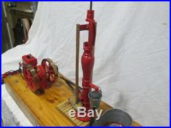 Model hit-miss gas engine with pumpjack and well 18 tall pump