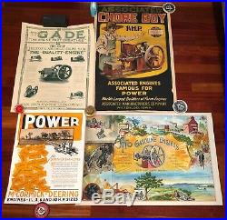 New 24x36 large print Associated Chore Boy hit and miss gas engine poster sign