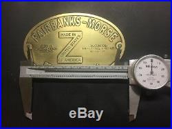New Fairbanks Morse Hopper Cool Z brass data tag Antique Gas Engine Hit Miss