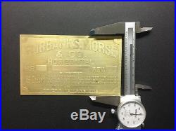 New Fairbanks Morse Horizontal brass data tag Antique Gas Engine Hit Miss