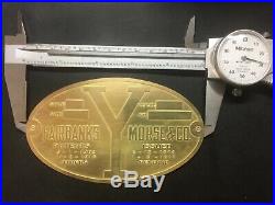 New Fairbanks & Morse Y Engine brass data tag Antique Hit And Miss Engine