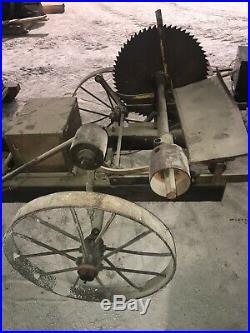 New Holland High Wheel Factory Buzz Saw Antique Hit And Miss Gas Engine Cart