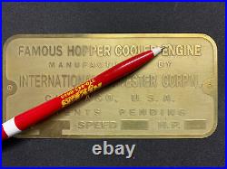 New IHC Famous Engine 4-25 HP Brass Tag Hit And Miss Engine BLEM SEE PICTURES