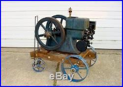 Nice Original Paint 2 HP Jaeger Hit Miss Gas Engine With Cart