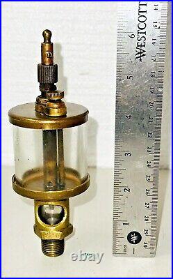 No 2 IHC Brass Cylinder Oiler Hit Miss Gas Engine Antique Vintage Steampunk 3/8