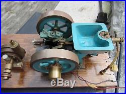 ORIGINAL ANTIQUE NEW HOLLAND SCALE MODEL GAS HIT AND MISS ENGINE With STUART PUMP