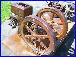 Old 2 1/2hp ECONOMY E Hit Miss Gas Engine Webster Magneto Steam Tractor Oiler