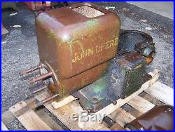 Old 3hp JOHN DEERE E Hit Miss Gas Engine Cylinder Block Cam Gear Governor NICE