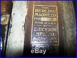 Old BERLING Type D CURTISS Airplane BRASS Magneto Hit Miss Gas Engine Steam HOT