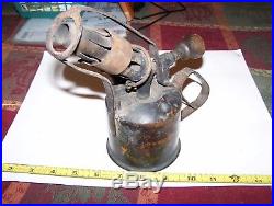 Old Brass HOT BULB Hit Miss Gas Oil Engine Starting Blowtorch Lamp Steam Oiler