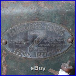 Old Fairbanks Morse Z Hit Miss staionary Engine 2 H. P. 600 RPM