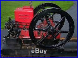 Old INTERNATIONAL HARVESTER FAMOUS 4hp Hit Miss Gas Engine Early Ignitor Steam