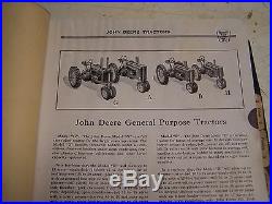 Old JOHN DEERE 200 General Catalog Full Line Farm Tractor Hit Miss Engine NICE