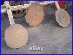 Old LARGE BUZZ SAW Blades Sawbuck Hit Miss Gas Engine Steam Tractor Magneto NICE