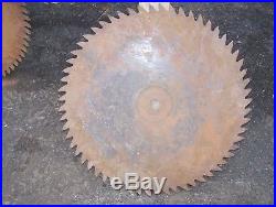 Old LARGE BUZZ SAW Blades Sawbuck Hit Miss Gas Engine Steam Tractor Magneto NICE
