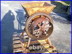Old LETZ #9 FEED CORN GRINDER BURR MILL Hit Miss Gas Engine Steam Tractor NICE