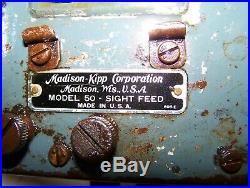 Old MADISON KIPP 2-Feed Steam Tractor Hit Miss Gas Engine Oiler Lubricator Pump