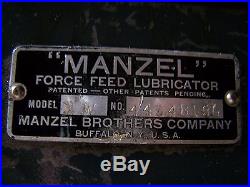 Old MANZEL 4-Feed RUMELY Steam Prairie Tractor Hit Miss Gas Engine Oiler NICE