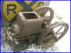 Old Original Antique Hit & Miss Gas Engine Whitte 5 HP For Parts