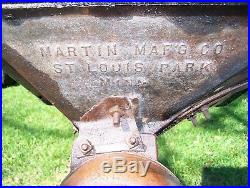 Old Original MARTIN #4 Feed Grinder Burr Mill Hit Miss Gas Engine Steam Tractor