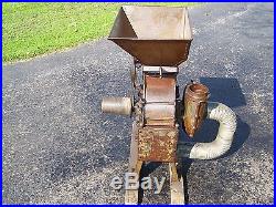 Old ROWELL Hammer Mill Corn Grinder Hit Miss Gas Engine Cyclone Bagger Steam WOW