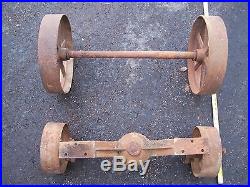 Old STOVER STA RITE Factory Jobber Cart 3 Wide Wheels Hit Miss Engine Motor WOW