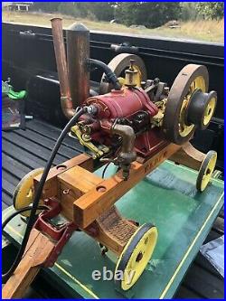 Old Small Model Hit And Miss Gas Engine Antique Gas Engine Display