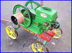 Old WATERLOO BOY K Hit Miss Type Gas Engine Motor Factory Cart Steam Oiler NICE