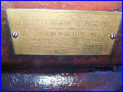 Original 2hp JACOBSON Hit Miss Engine Magneto Steam Tractor Antique Motor NICE