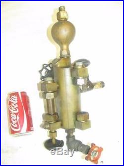 Original Antique Brass Steam Hit & Miss Engine Detroit Lubricator Oiler