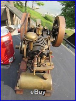 Original Antique Small Gas Model Hit And Miss Engine Rare Air Cooled Fan Gade