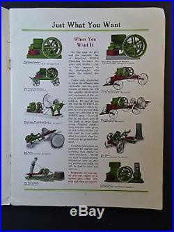 RARE Advertising Catalog WITTE Engines ca 1910 Hit Miss Gas Kerosene w Insert
