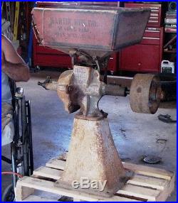 RARE Antique Belt Driven Hit N Miss Steam Engine Grist Mill Grain Grinder