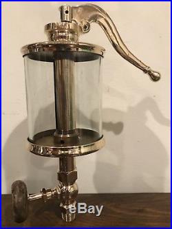 RARE Antique Lunkenheimer Alpha #8 Hand Pump Brass Oiler 1/2 Hit Miss Engine