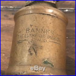 @RARE@ Antique Lunkenheimer Banner #1 Brass Oiler 3/8 Hit Miss Engine Nice