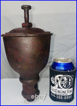 RARE Early Style REID Cast Iron Pot Oiler Oilfield Hit Miss Engine Old Antique
